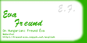 eva freund business card